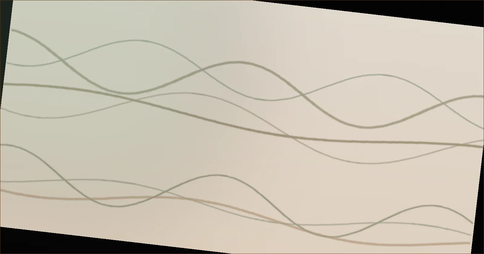 Deep green wave pattern suggesting sorted strips of fabric