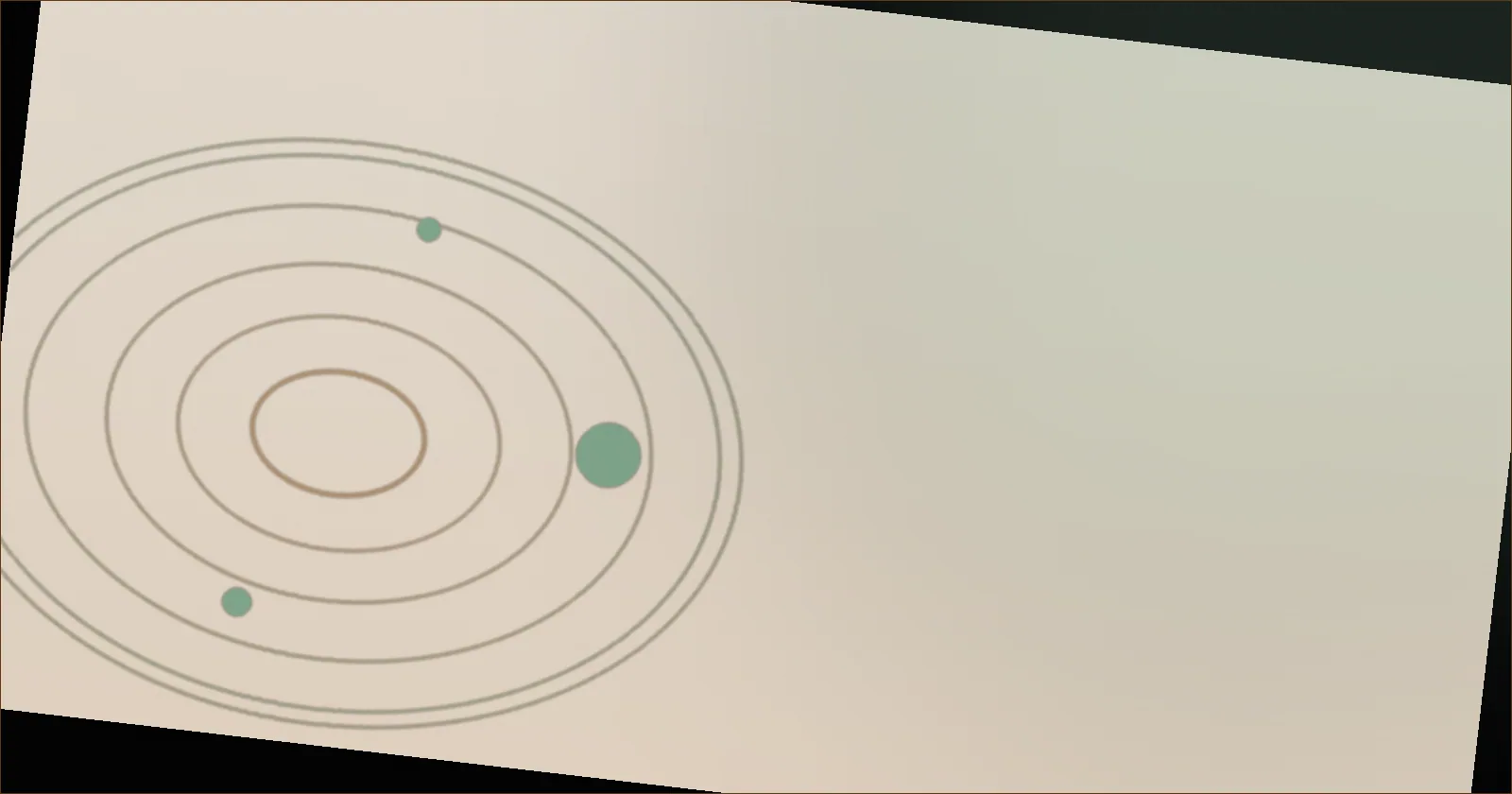 Warm brown orbit pattern suggesting a tool kept in steady working order