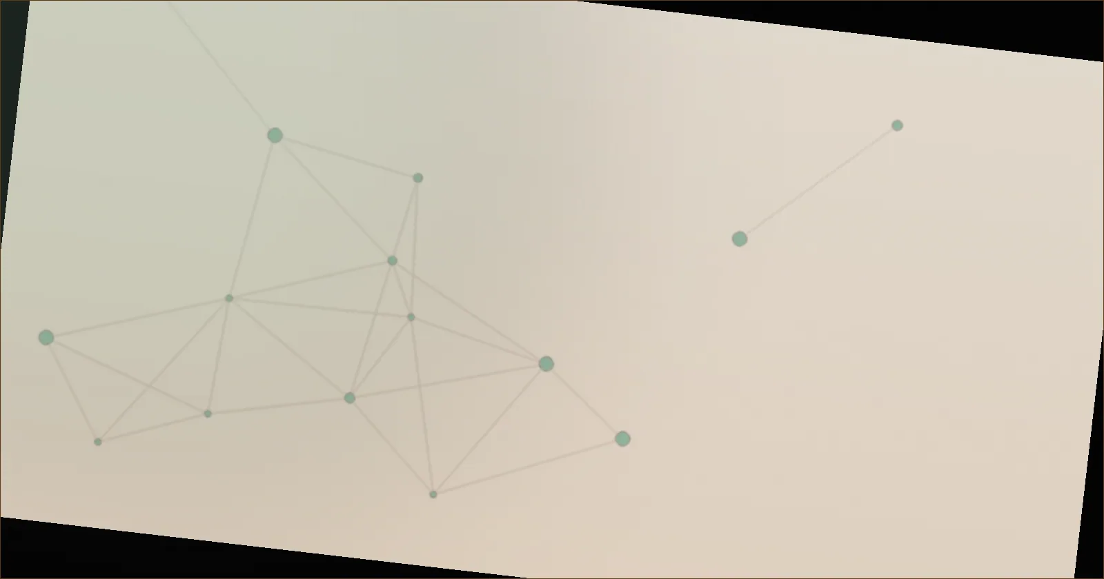 Deep green constellation pattern suggesting fine detail built up in layers